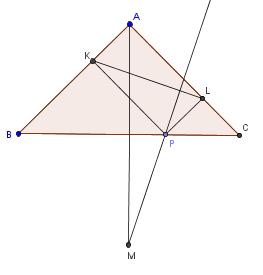 ΘΕΜΑ 894 Δίνεται ορθογώνιο και ισοσκελές τρίγωνο o ABC με Â 90. Θεωρούμε το συμμετρικό Mτου σημείου Aως προς την υποτείνουσα καθώς και ένα τυχαίο σημείο P πάνω στην υποτείνουσα.