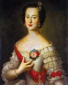 Πάνω: H πριγκίπισσα Σοφία Φρειδερίκη Αυγούστα του Anhalt- Zerbst σε ηλικία 16 ετών ανήλθε στο θρόνο της Ρωσίας ως Αικατερίνη Β. Πίνακας του Α. Huene, 1791.