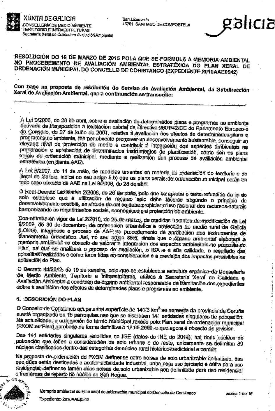 2 MEMORIA AMBIENTAL PLAN XERAL DE
