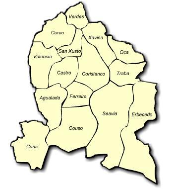 2.2.1. O TERRITORIO: AS PARROQUIAS DO CONCELLO DE O concello articúlase a través do val do río Anllóns, dentro desta mesma conca poden distinguirse ámbitos territoriais secundarios.