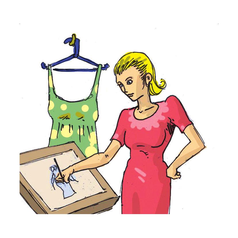 Christine L., clothes designer 4... When I was at school, I was very good at drawing. That's why I chose this job. I work many hours a day and I design houses and buildings.