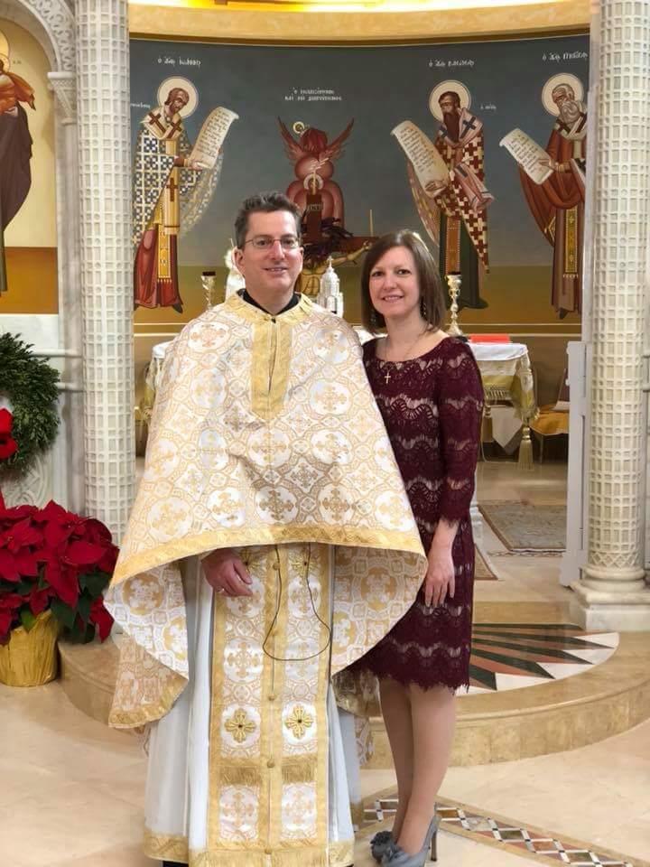 Welcome Back Home +Fr. Chrysostom & Presbytera Alexis Mitchell Fr. Chrysostom was born in Washington, D.C. to his parents, the late James, and Angela Mitchell.
