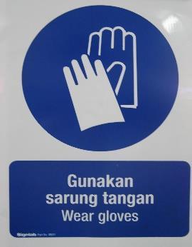 Melindungi tangan dari kecederaan semasa menjalankan kerja-kerja berisiko seperti mengendalikan