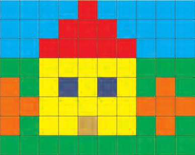 Πόσα τετραγωνάκια από κάθε χρώμα υπάρχουν στο παρακάτω μωσαϊκό; Μετρώ τα τεραγωνάκια και τα