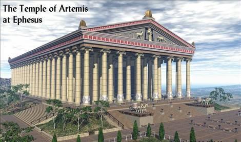 Ο Ναός της Αρτέμιδaς στην Έφεσο Ο ναός της Αρτέμιδος βρισκόταν στην Έφεσο της σημερινής Τουρκίας. Αποκαλείται και Αρτεμίσιο και κατασκευάστηκε το 440 π.χ.