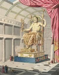 Το Άγαλμα του Δία στην Ολυμπία Φιλοτεχνήθηκε από τον διάσημο γλύπτη της εποχής, Φειδία γύρω στο 430 π.χ. και τοποθετήθηκε ως λατρευτικό άγαλμα στο Ναό του Δία στην Ολυμπία στην αρχαία Ηλεία, στα δυτικά της Πελοποννήσου, κοντά στις όχθες του ποταμού Αλφειού.