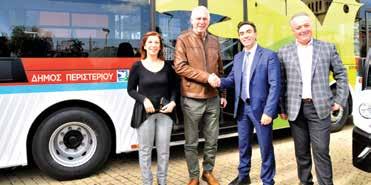 50 εσωτερικά νέα Παράδοση λεωφορείων και απορριμματοφόρων στο Δήμο Περιστερίου Ο Δήμος Περιστερίου, ο τρίτος μεγαλύτερος του Νομού Αττικής, εκσυγχρονίζει το στόλο του και επενδύει στην «πράσινη»