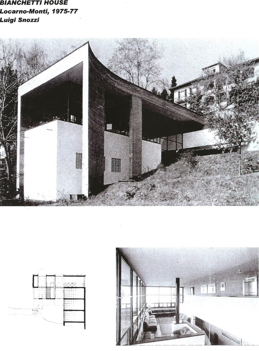 Luigi Snozzi, Banchetti House, Locarno 1975-77 Οι γυάλινες επιφάνειες στο ανώτερο τμήμα