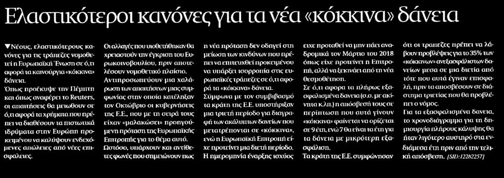 ΚΟΚΚΙΝΑ ΔΑΝΕΙΑ Μέσο:.