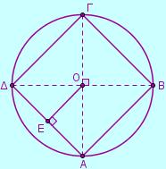 είναι 60 6 συνεπώς το κεντρικό τρίγωνο ΑΟΒ οφείλει να είναι ισόπλευρο µε χορδές ΑΒ, ΒΓ, Γ, Ε, ΕΖ ίσες µε R χωρίζουµε τον κύκλο σε έξη ίσα τόξα, συνεπώς το ΑΒΓ ΕΖ είναι κανονικό εξάγωνο εγγεγραµµένο