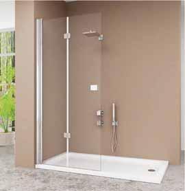 SIMPLE καμπίνα μπάνιου SIMPLE shower cabin Προφίλ ρύθμισης τοίχου Προφίλ τζαμιού 6mm Προφίλ κίνησης πόρτας Κατωκάσι Τεχνικά χαρακτηριστικά: Πάχος υαλοπινάκων: 6mm
