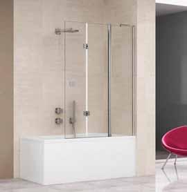 Mονόφυλλη - Δίφυλλη Ανοιγόμενη σε ευθεία και γωνία σε max διάσταση 600mm x 2000mm Εξαρτήματα καμπίνας μπάνιου SIMPLE SIMPLE shower cabin accessories Άνω κάτω μεντεσές