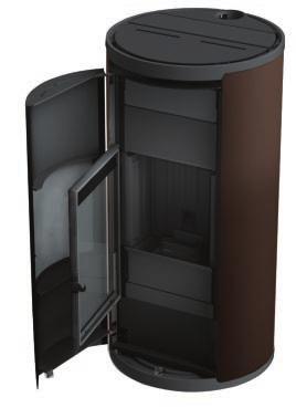 Evia STUFE A PELLET ESTUFAS DE PELLET SALAMANDRAS A PELLETS ÓÏÌÐÅÓ PELLET Frontale in vetro nero, fianchi in: Frontal en cristal negro y laterales en: Frontal de vidro preto e laterales em: μπροστινό