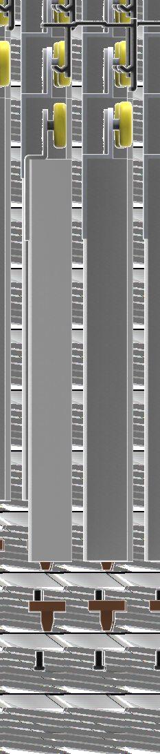 Mηχανισµός συρόµενης πόρτας για ερµάρια Sliding Door Mechanism for cabinets Κατάλληλος για ανοξείδωτες