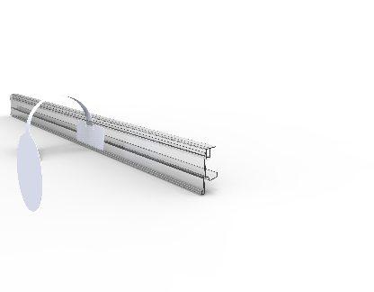 Ελεύθερη Free Λευκό White Ral 9010 05-51 NEW Προβολη Φλιπ Προσφορών 8cm Flip 8cm for offers Δέχεται ετικέτα ύψους 81 χιλ.