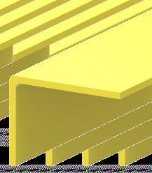 07-15 Γωνία 25x25χιλ Angle 25x25mm Ευρείας χρήσης γωνία (σε σκαλοπάτια, σε κολώνες