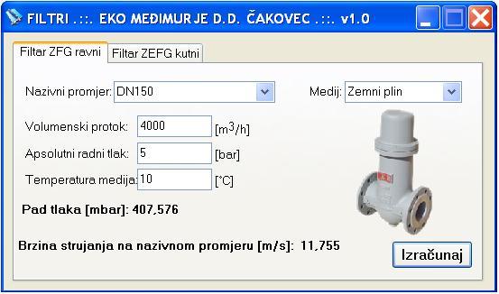 6. Pad tlaka za bilo koji plin pri radnoj temperaturi tr (ºC) i apsolutnom radnom tlaku pr (Pa): 1 0.0027 pr = d pn pr (Pa) 0.