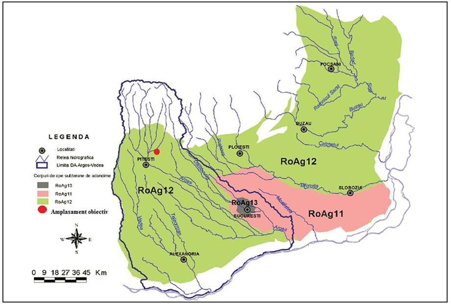 Ape freatice Corpul de apa subterana ROAG12 Estul Depresiunii Valahe Figura 2-14 Corpurile de ape subterane de adancime atribuite Directiei Apelor Arges-Vedea (Macalet si colaboratorii, 2008) Corpul