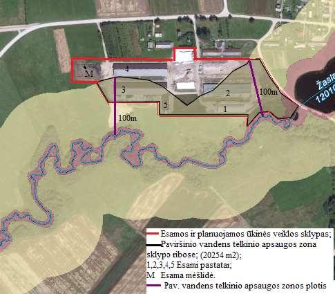 17 pav. Paviršinio vandens telkinio apsaugos zona (Ištrauka iš https://uetk.am.lt/portal/startpageform.action) 5.