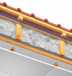 Thermofloc NATŪRALIOS IZOLIACINĖS MEDŽIAGOS NAUDOJIMAS NATŪRALI IZOLIACINĖ MEDŽIAGA Nauja kokybė STOGAS Termoizoliacinės medžiagos storis = 140-300 mm Šilumos perdavimo