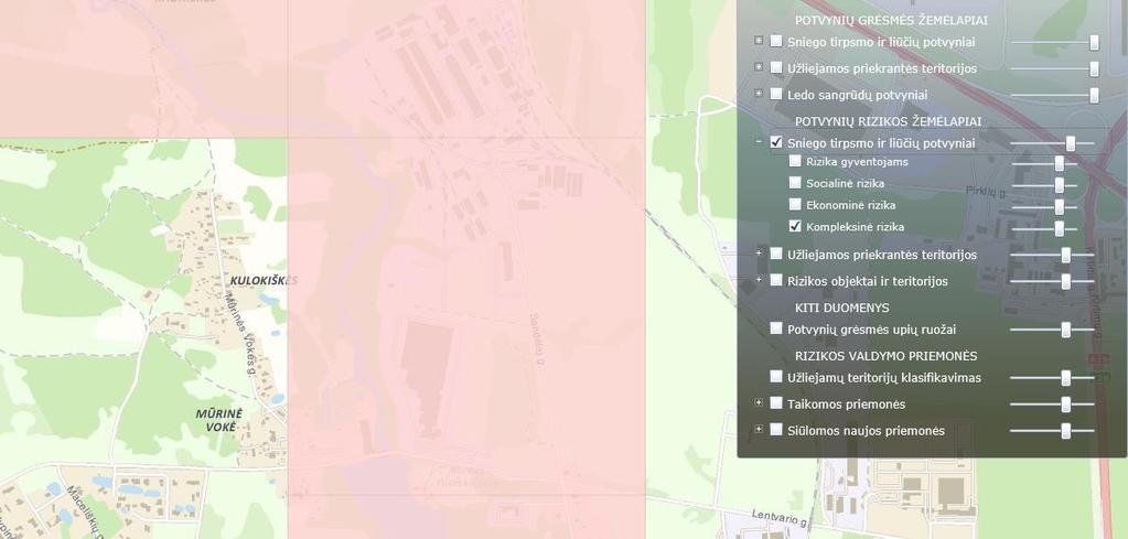 PŪV vieta Pav. 14. Ištrauka iš potvynių grėsmės ir rizikos žemėlapio (šaltinis: http://potvyniai.aplinka.lt/potvyniai/) 26.