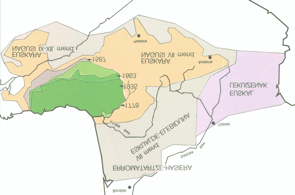 Lehenik gogoan hartu behar da, gutxienez bi mila urtetako historia geografikoa ispilatu nahi dutela mapa honetako marrek.