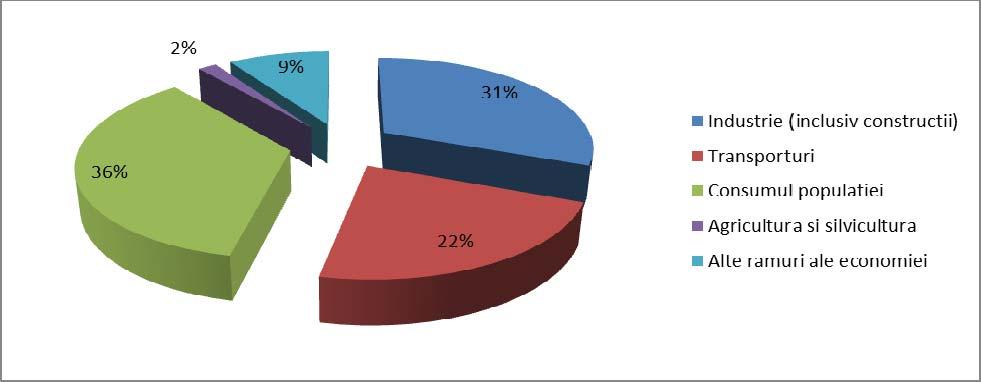 inclusiv construcţii (31%), valori care se situează peste media europeană în 2009 de 27% pentru populaţie, respectiv 24% pentru industrie.