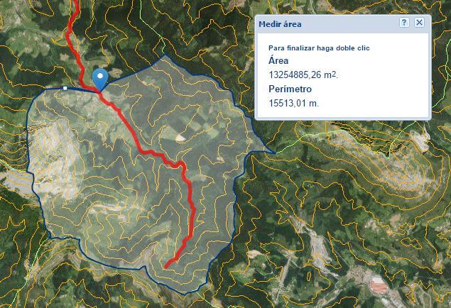 Iberre presako azalera, URA Agentziako Visor Gis.
