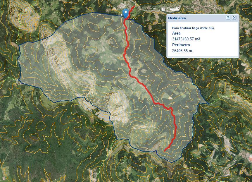 Latitudea: 43 7' 32" Longitudea: 2 35' 8.4" Altuera 3 6 m neurtzen dira. Azalera Irudia 3-50. Bolintxo presako azalera, URA Agentziako Visor Gis.