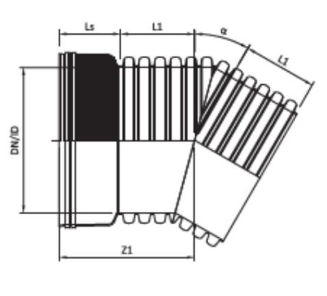 Pecor Quattro / PVC adapteris adapteriai, skirti Pecor Quattro vamzdžiams sujungti su lygiasieniais vamzdžiais 10 lentelė.