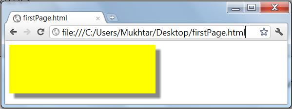 -webkit-box-shadow: 10px 10px 5px #888888; } </style> </head> <body> <div></div> </body> </html> و الذي يبدو في مستعرض الويب كمايمي: الشكل : 52 خاصية الظل كما تبدو في مستعرض كروم ممحوظة: يستخد