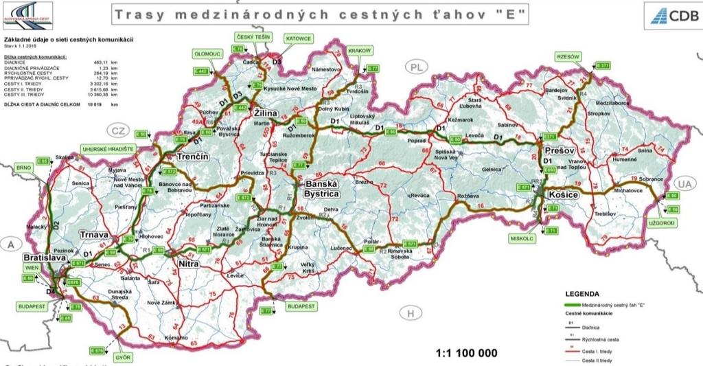 TIP ZA okolitá cestná sieť Cestné napojenie Napojenie TIP Žilina na miestnu hlavnú cestu je vo vzdialenosti 4 km (cesta E 50), ktorou sa dá pokračovať v smere na východ Slovenska.