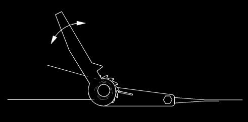 Stumiet ievilkšanas stiepli (speciāls darba rīks) cauri ķēde vadīklas šķērsplāksnei, kas parādīta 14-A attēlā, līdz stieples āķis iznāk laukā otrā pusē. 2.