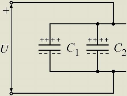 Spezanje kondenzatora - paralelna veza: Svi kondenzatori su na