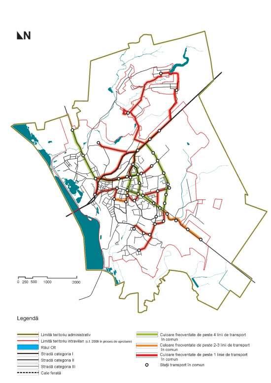 Figură 58 Frecvenţa liniilor de transport ȋn comun