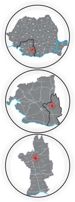 Figură 2 Încadrarea ȋn teritoriul naţional, regional şi