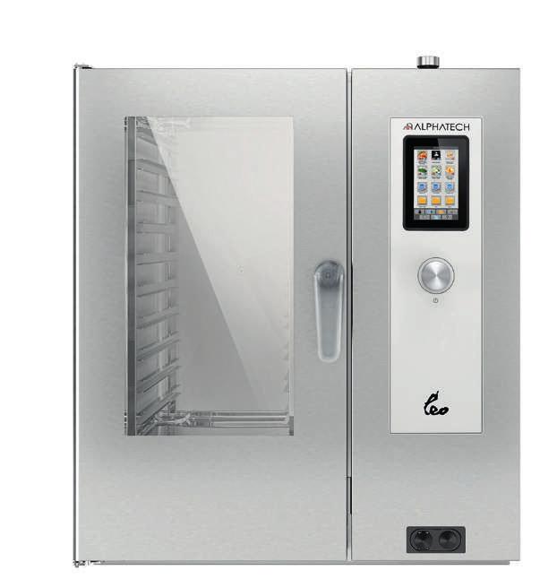 KONVEKTOMAT LEO 10X GN1/1 Verzia T : veľká 7 LCD-TFT farebná dotyková obrazovka s vysokým rozlíšením (opis str. 296) Verzia S : elektromechanické ovládanie (opis str.