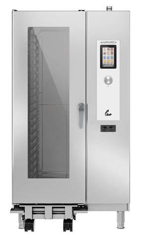 KONVEKTOMAT LEO - 20x GN 1/1 Verzia T : veľká 7 HD dotyková obrazovka (opis str. 296) Verzia S : elektromechanické ovládanie (opis str.