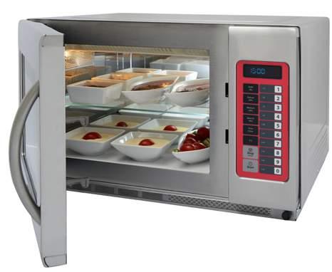 Mikrovlnná rúra ULTRA HIGH POWER - 2x magnetrón (3200 W celkový výkon) - 35 l objem (2/3 GN) - s medzipolicou - z nerezu - digitálne ovládanie - možnosť programovania: 100 programov 10 tlačidiel v 5