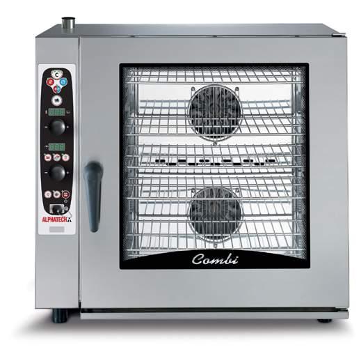 KONVEKTOMAT COMBI 7 X GN1/1 - nástrekový parný konvektomat - na 7 x GN1/1 (70 mm odstup koľajníc) - s elektromechanickým (M) alebo digitálnym (S) ovládaním - funkcie konvektomatu sú závislé od
