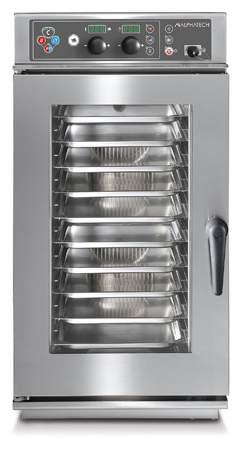 COMPACT Konvektomat 10 x GN1/1 na 10 x GN1/1 (60 mm odstup koľajníc) digitálny ovládací panel nástrekové vytváranie pary 99 programov, 4 kroky pre 1 program 90 predvolených programov plechy sa