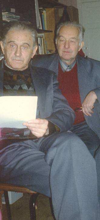 Ăeoloăijas studiju atjaunotāji, kursu izveidotāji un docētāji Igors Danilāns un Visvaldis Kuršs (~1996. g.