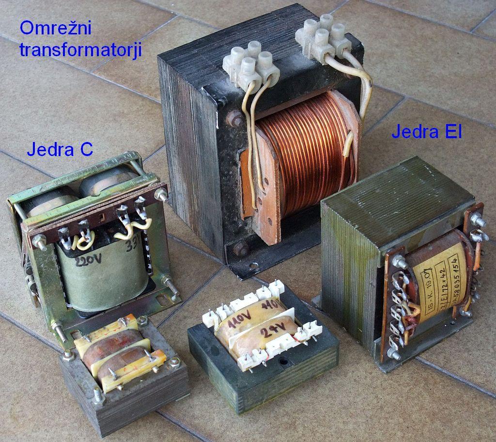 Vsi prikazani omrežni transformatorji imajo razmeroma veliko stresano magnetno polje, ki lahko moti elektroniko v neposredni okolici.