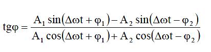 1. Compunerea oscilaţiilor paralele a(t) A cos φ b(t) A sin φ a (t) + b (t) A > Cazuri particulare: a) Dacă ω 1 ω > ω > tgφ Pentru