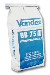 VANDEX BB 75 Z Cementinė hidroizoliacinė danga nuotekų rezervuarams. Atspari sulfatams. Ją galima naudoti iš teigiamos ir iš neigiamos hidrostatinio spaudimo pusės.