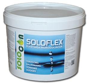 SOLOFLEX Elastinga vienkomponentė hidroizoliacinė danga, suformuojanti vandeniui atsparų, elastingą sluoksnį, ant kurio galima kloti plyteles.