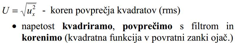 ELEKTRONSKI VOLTMETRI Delitev na: analogne (odklon kazalca, kvantizacijo dobimo z očitanjem določitvijo položaja kazalca na skali) digitalne (prikazuje vrednost v številski obliki) Obe vrsti imata v