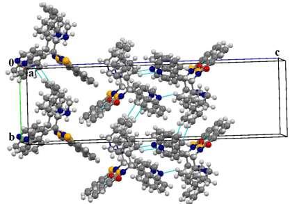 Figure S163. Packing of molecules down the bc plane in 8.