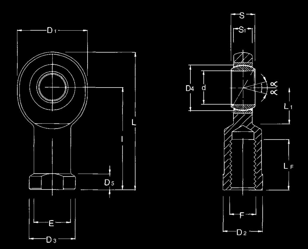 GE UK FI...U FI...U-2R BALL JOINT END IO 122-4 AINTENANCE FREE COUPLING: CHROED TEEL / PTFE FABRIC BALL JOINT ADE IN GALVANIZED FORGED TEEL C GE UK-2R FI 6U 6 6 11 21 10 11 13 8 5 4,3,5 10,5 6x1 0/-0.
