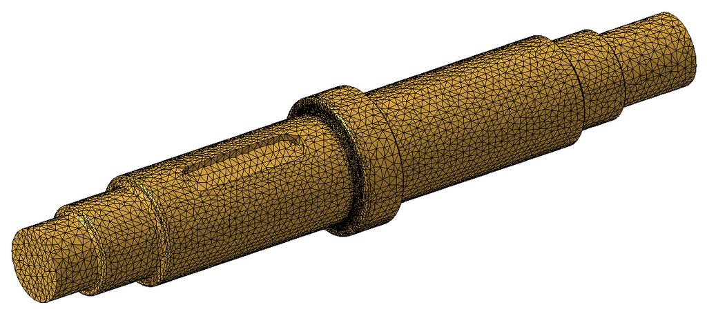 Slika 5.4 Mreža modela vratila reduktora TE4 ( npr.